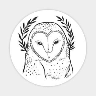 Night Owl Line Art Magnet